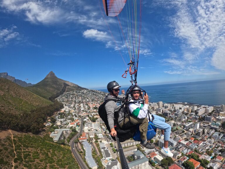 que faire cape town parachute ascentionnel parapente cape town