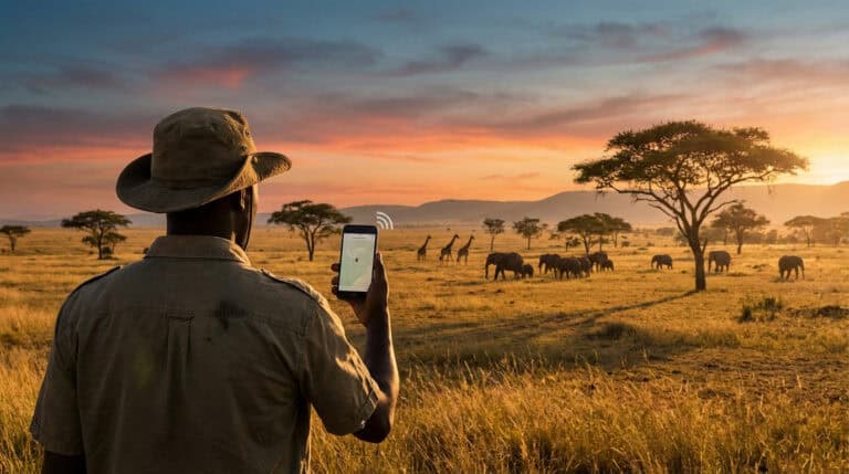 eSim Tanzanie carte bancaire safari, eSim safari, reglages smartphone photo safari