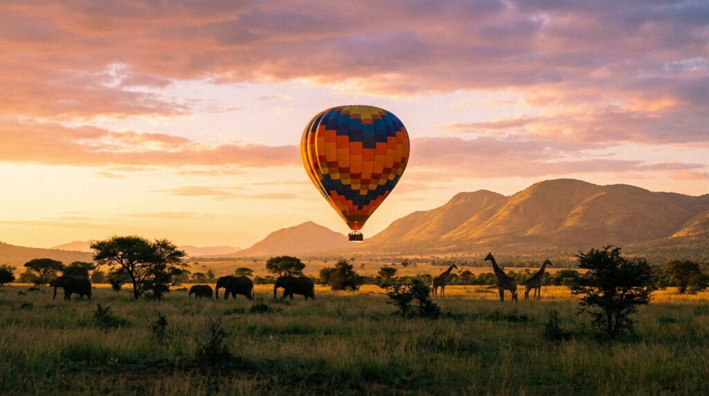 safari montgolfière afrique du sud