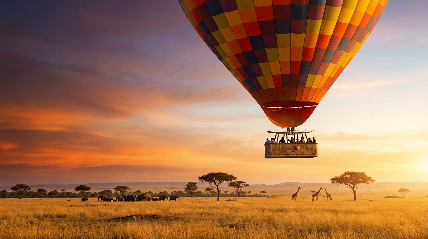 safari montgolfière kenya